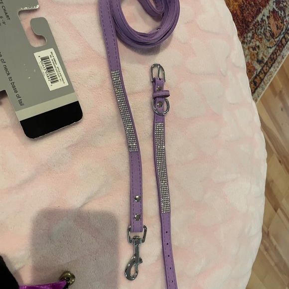 Perfect for Puppy 🐶 small dog Nicole Miller NWTS! Rhinestone Leash collar - Picture 7 of 8